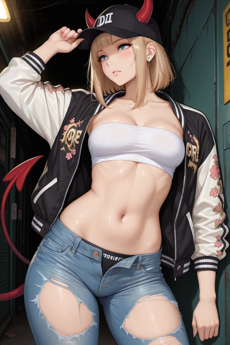 yukino, long hair, blush, lipstick, jewelry, earrings,  tattoo, Hot girl, baddie, staring, glaring, bad attitude, mean girl, dare, angry, hate, crazy, smoking, sensual, attractive, , blush, lipstick, outdoors, rooftop, cityscape, building, railing, night, night sky, scenery, , city lights, jacket, masterpiece,high quality,4k, bare shoulder,belly,crop top,outdoor,cleavage,jeans,casual
dress,street,road,smile, open mouth, (nsfw) not safe for work, holding a gun,handgun, evil expression,
exposed belly, exposed navel, exposed midriff, exposed lower belly, crop top overhang, underboob,
unbuttoned jeans , low rise black jeans, Low rise jeans, Low rise jeans with open fly, navel piercing