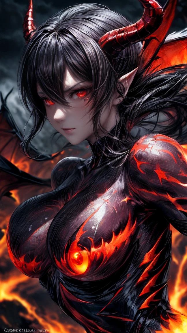 8K,A demon of the abyss with large, wild fangs.,Devil horns,Scary face,Strong and bulging muscles,Strong Macho,Tattered Gauntlets,Strong and big fist,Bright Red Eyes,Abyssal Land,Perfect Anatomy,charm,Volume measurement,Body balance,Digital single-lens reflex camera, Soft lighting, Detailed Background, Written boundary depth, Volumetric lighting, Sharp focus, Absurd, Realistic proportions, Excellent anatomy, (Realistic, 超Realistic:1.4), 16K HDR, dawn,A High Resolution,super Realistic 肌,Super beautiful expression,Fantasy art,Character Art,Wind effects:1.9、Cloud Effect:1.2、Full Rendering、Professional quality high resolution、Perfect contrast、Perfect lighting、Perfect composition、Perfect Skin、Perfect Fingers、Perfect breasts、Perfect Hair、Perfect Face、Realistic facial features,super highest quality,Slim figure,Perfect body line,Perfect hand shape,Anatomical body balance,Highly detailed face,Highly detailed eyes,Beautiful Lips,Excellent light particles,Cinema Lighting,Makeup,Ultra-high resolution,Ultra-Realistic Skin,Dynamic pose,Bright Red Eyes,Bathing the whole body with blood,Pump Up,Beastly smile,Sharp Eyes,Bloody,Blood splattered on face,On all fours,