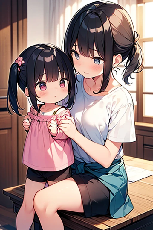 (baby:1.5), (Absurd, 8k, 4K, Tabletop, Extremely detailed:1.2), highest quality, Perfect Anatomy,Perfect Face,Look forward,High humidity,shortness of breath,High humidity,humid,blush, Black Hair, Hair ties, hair band, Outdoor, hair ornaments, Long Hair, Twin tails, (Sweaty:1.2), Embarrassing, (Wet:1.2), (rain:1.2), (Oily skin:1.1), nude, Browsing Caution, In the city, on the road, In the crowd, convenience store, (Very short stature:1.5), (cum body:1.6), (Two young girls are facing each other and masturbating the penis in front of them:1.4), Eyes closed, A happy smile, (night:1.2), Starry Sky