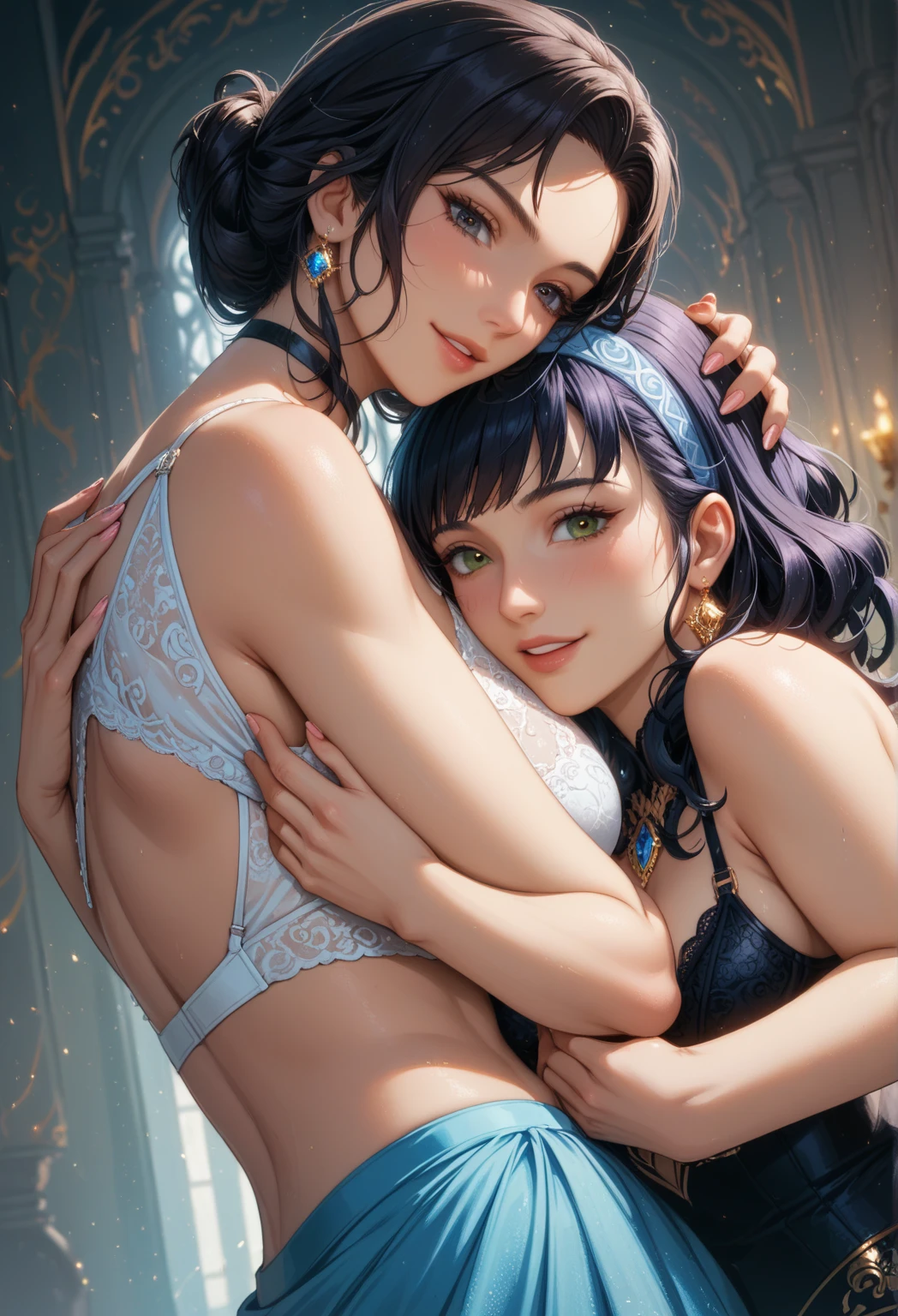1girl!!, short bob hair, black hair, small breasts!!, blue eyes, fair skin, excited face, she nude, lots of cum on pussy!!!, full body, full body, Lying, medieval japanese house, very sexy body, detailed face, beautiful detailed eyes, beautiful detailed lips, extremely detailed eyes and face, long eyelashes, intricate details, highly detailed, photo realistic, 8k, best quality, masterpiece, cinematic lighting, dramatic lighting, vibrant colors, fantasy, digital art, concept art