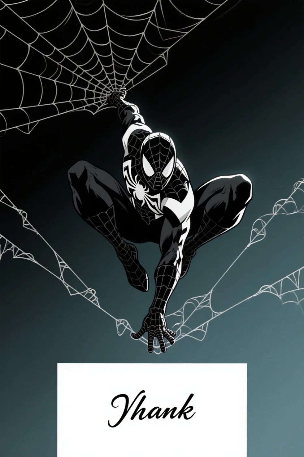 spider man falling from the sky to color without any color, only the edges.