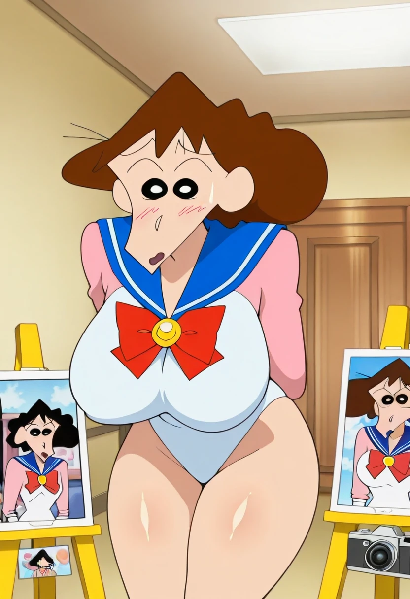 sawadamichiko,retro artstyle,1980s \(style\),1girl,solo, 1girl,masterpiece, expensive quality, very_expensive_solve, big_file size, full color,(completely nude:1.2),pussy,niplles,