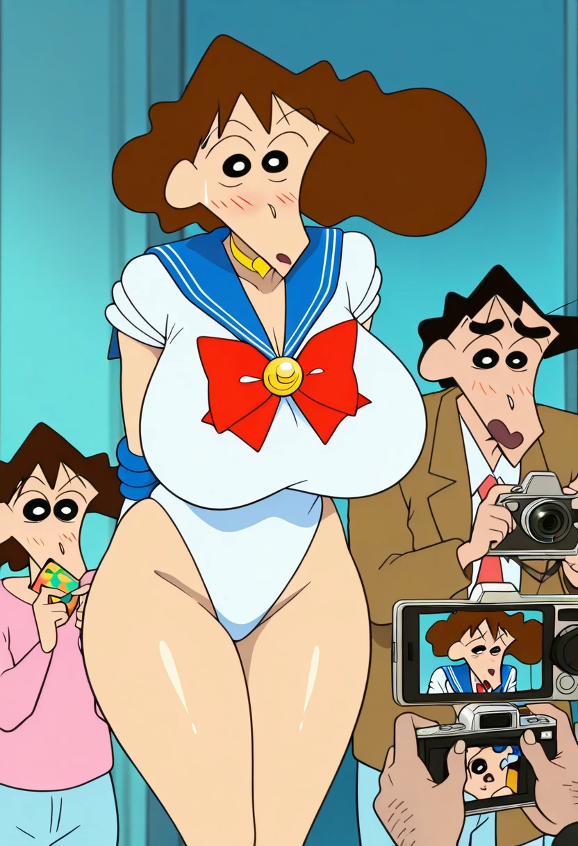 score_9, score_8_up, score_7_up, rating_explicit, pixar style 3d, a_p, chubby legs, 1girl, plump, long black hair, fringe hair, brown eyes, hairband, heart earrings, bedroom , on bed, full body, smile, front view, back view, bending over, nude body, natural breasts, many boys around, erected penis, blowjob, penis in mouth, lies on boy, vaginal, penis in pussy, pussy juice, saliva,