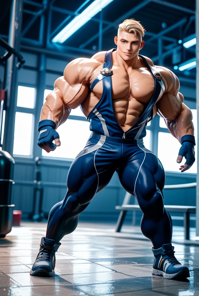 (masterpiece, best quality), 2 boy, young man,Shyness blush,musculous, short blue purple and pink-orange hair, Dark gray eyes, complex, (dress room), full bodyesbian, White baseball uniform, Open light purple jacket, Pectoralis abdominal muscles,vivd colour,(depth of fields:1.2),(abs),Be red in the face,l huge bulge ooking at viewert,A piano,spread their legs,giant, fills the room , extremely tall, extremely muscular, extremely huge bulge , hyper muscular, superhuman,