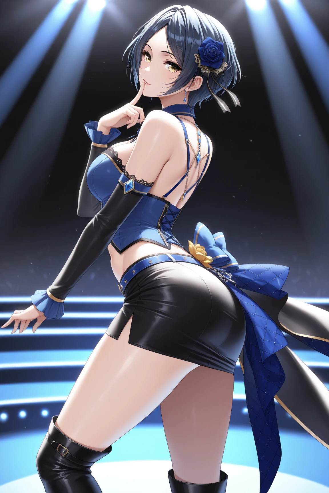 one-girl,(Solo:1.4),Blend polygons,short detailed hair,Solo,Pretty big breasts,Pose for photos in colorful tights and stockings, Levitin jumpsuit, Wear colored tights, Wear colored latex clothing, full body shot of, tight attire, full bodyesbian! Pretty face。Cinema lenses,Global light,Ambiguous scenes。