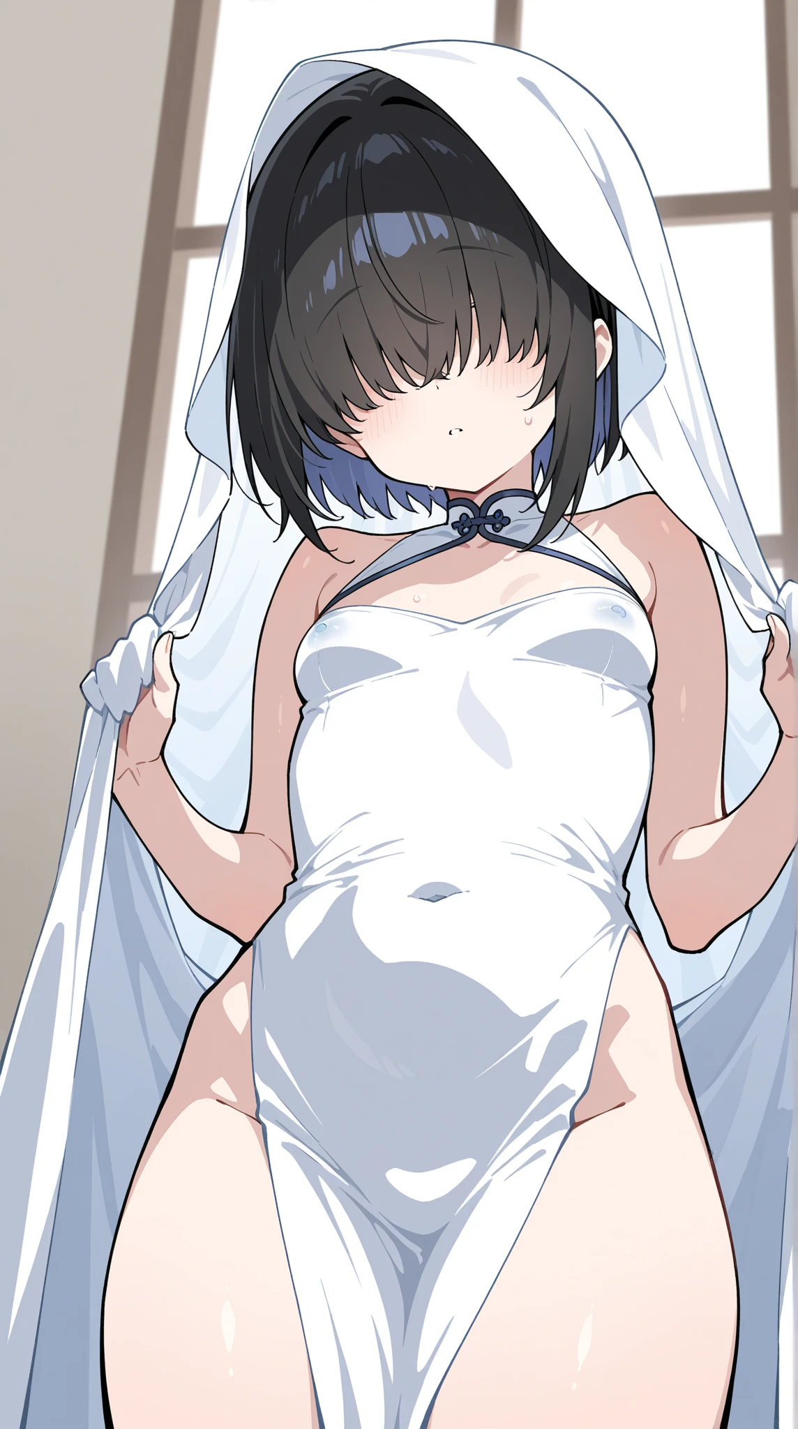 (( Fleet Collection、Kantai Collection、Yao)),(((Nude:1.5)))、woman,Cowboy Shot, (((white background))) 、Best image quality, high quality, The background is clear,きれいなwoman, Japanese, detailed, detailed eyes, detailed skin, Beautiful Skin, 超High resolution, (reality: 1.4),とても美しいwoman, A little younger face, Beautiful Skin, thin, (Ultra-photorealism), (High resolution), (8K), (非常にdetailed) 、(Beautiful and detailed eyes), (非常にdetailed), (detailed face), Displaying the viewer, Fine details, detailed face, smile,Straight,Looking Ahead, StraightLooking Ahead, Photo Real,Hairstyle: ponytail、((((short hair:1.5))),Brown Hair、smile、Very delicate body、Very flat chest、hair over one eye, from below,(Kneel, On all fours:1.2), ( Looking at the audience:1.4), (Stick your butt out:1.2), Dutch Angle、Normal limbs、