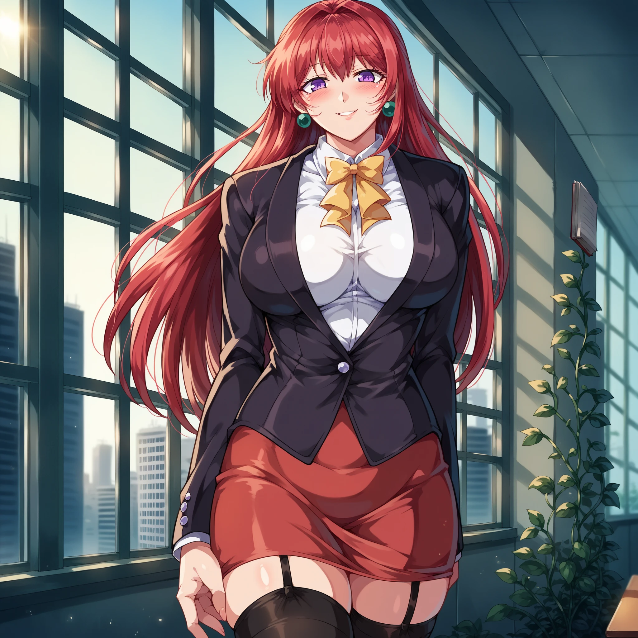 red hair,red eyes
