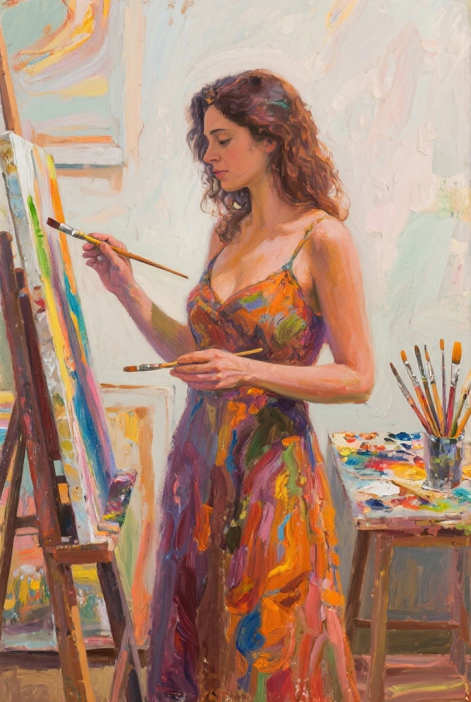 uma pintura de uma mulher de olhos fechados, pintura sensual, pintura bonita expressiva, Wadim Kashin. ultra realistic, Lois Ross, arte da pintura digital, pintura digital sensual, Pintura digital elegante, Pintura de Bonito, pintura digital brilhante, lindo pintura digital, Pintura Digital Art, PINTURA BOUTIQUE, ((Spatulated acrylic paint)).