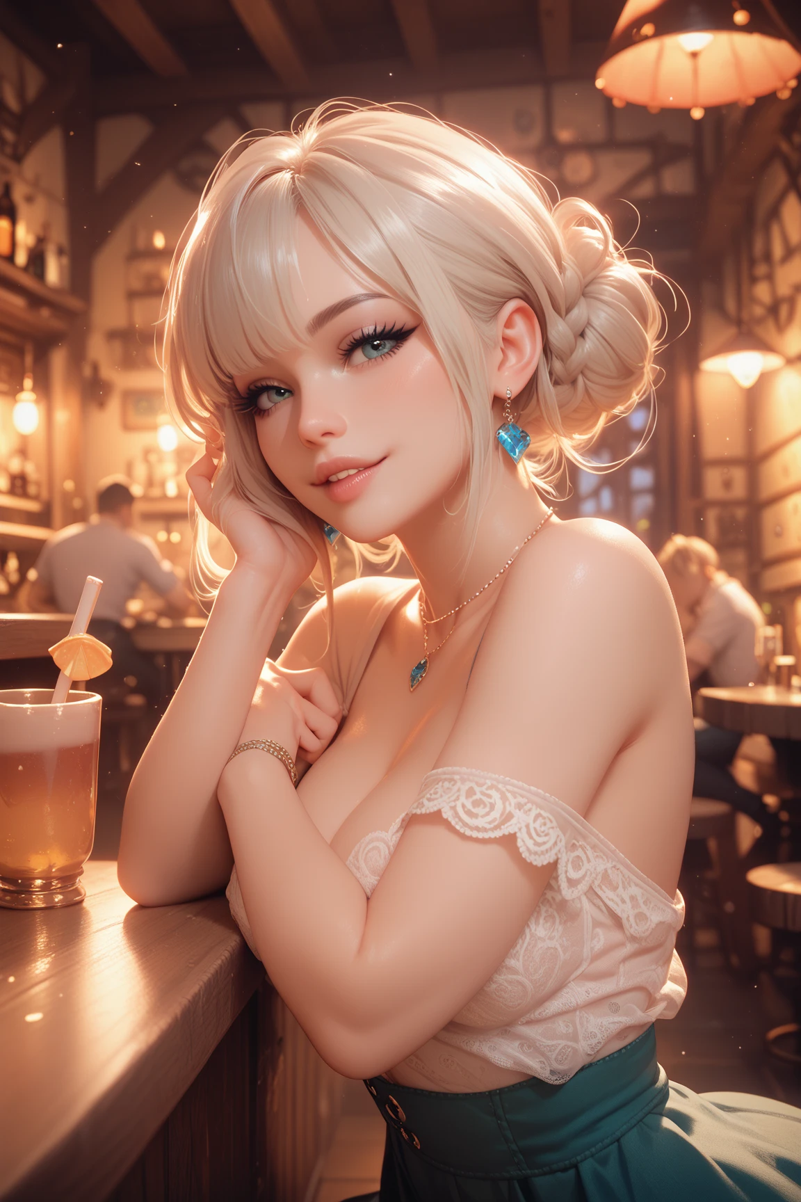 ((butts and panties focus,looking back)),((butts and panties toward the viewer)),((1girl,cute,young,pixie cut beautiful silver blonde hair,blunt bangs,beautiful green eyes)),(solo),((masterpiece, highest resolution,best quality)), (beautiful illustration),(White one piece knit sweater),((topless, beautiful medium , pink nipples)),(looking away),(Lying on the beautiful bed on all fours,legs wide open),having sex, wet with sweat,sexy smile,Embarrassed,orgasm,ecstasy,in heat,mouth open,showing teeth,(white over-kneehighs,Lace chalker, wristband, fingerless gloves, over-kneehighs,
Lace chalker, diamond necklace,wristband, fingerless gloves, earrings),cinematic lighting,modern elegant beautiful lakeside hotel room,fireplace,drinks,starry night,snow