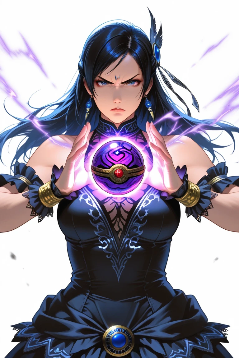 1 adult woman, vivid color, magic circle in the background, vividly depicted painting, (geometry tattoo), (cinematic), elaborate, magical power, detailed magic circle, cleavage,