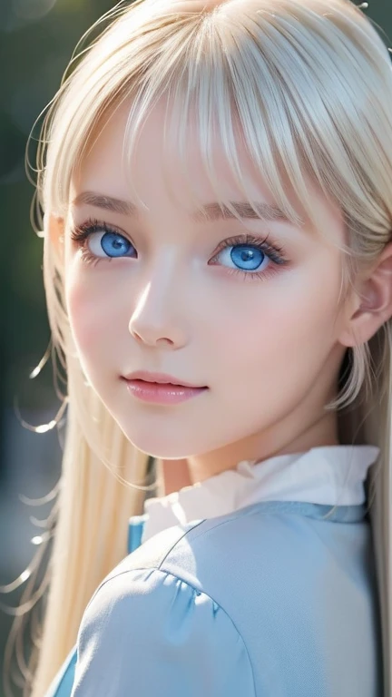 ((sfw: 1.4)), (( detailed face, cute face, detailed face, professional photography)), (( off-the-shoulder top, Shiny platinum blonde silk hair, beautiful shiny bangs, big clear sky blue eyes, very beautiful bright eye highlights, 1 Girl)), Ultra High Resolution, (Realistic: 1.4), RAW Photo, Best Quality, (Photorealistic Stick), Focus, Soft Light, (()), (( (young face))), (surface), (depth of field), masterpiece, (realistic), woman, bangs, ((1 girl))