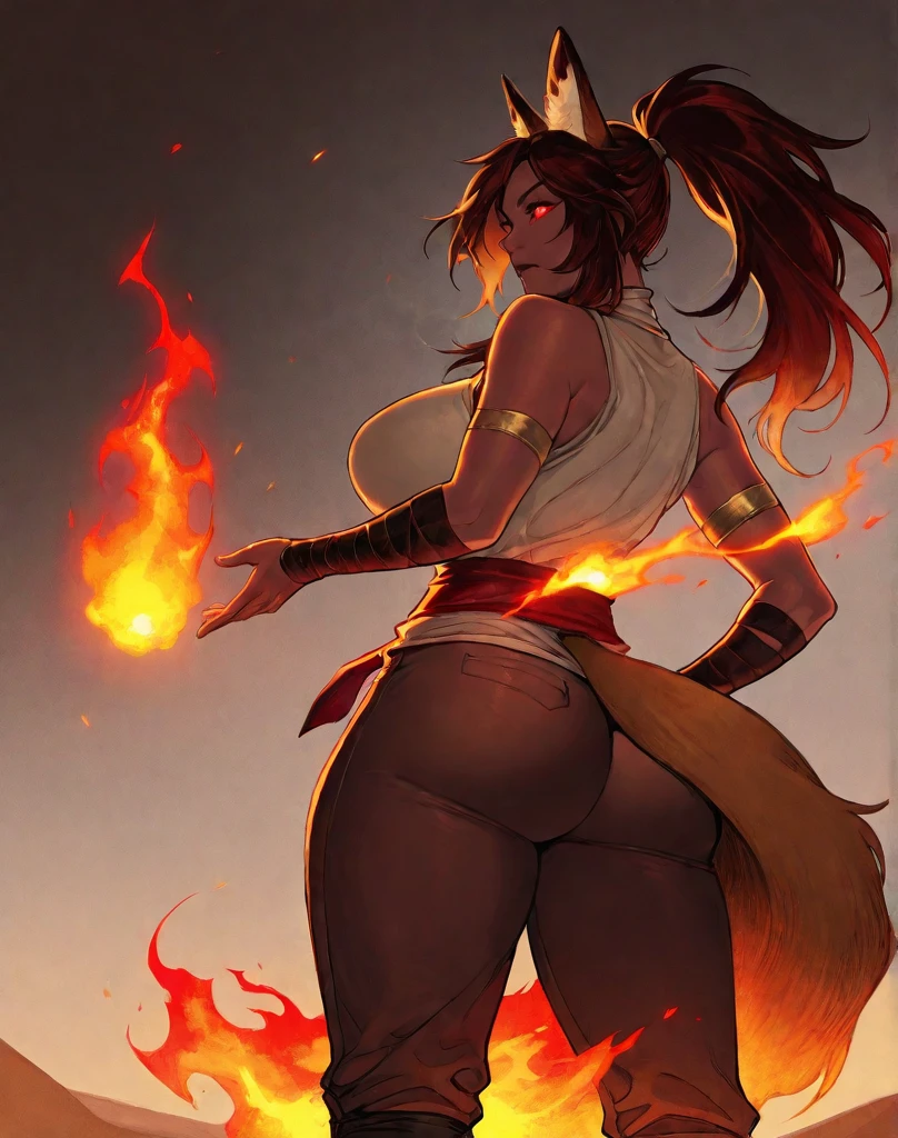 in a crater,devil milf, in lava,(((total red skin))),((black tattoo covering whole body)),horns on head,Big tail on the ass(((A MILF: 1.4))), (Curvy:1.35),Curvy physique,, Thick body,compelety naked