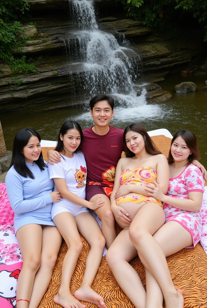 ((Highest quality)), ((masterpiece)), (detailed), ((Super photo)),Perfect Face, Highest quality、Ultra-high resolution、(Realistic:1.4)、40-year-old woman、((Full nudity))、Garden Party、Being surrounded by a lot of people、数十人のNaked men and womenに囲まれている、Two pregnant women、Two pregnant women、Snuggling、They are hugging each other、One has short black hair、One has long brown hair、Beautiful Eyes、Brown eyes、Beautiful breasts、Very small breasts、二人ともSmall breasts、二人ともSmall breasts、Realistic skin texture、shaved pubic area、Browsing Caution, 8K quality, 8K Ultra, 10x more pixels、非常にdetailedなかわいい顔、detailedな唇、Fine Eyes、double eyelid、Natural Makeup、（Clear Eyes）、（Very beautiful woman）、Perfect balance、Short Hair、Beautiful nipples、((Happy face))、garden、Pool、Big garden、Pool、((Nude party at a private hotel))、Green grasanicured garden、大きなPool、Jacuzzi、((Big belly))、Small breasts、Small breasts、((Realistic skin types))、((Naked men and women)),Chatting、perfect female genitalia
