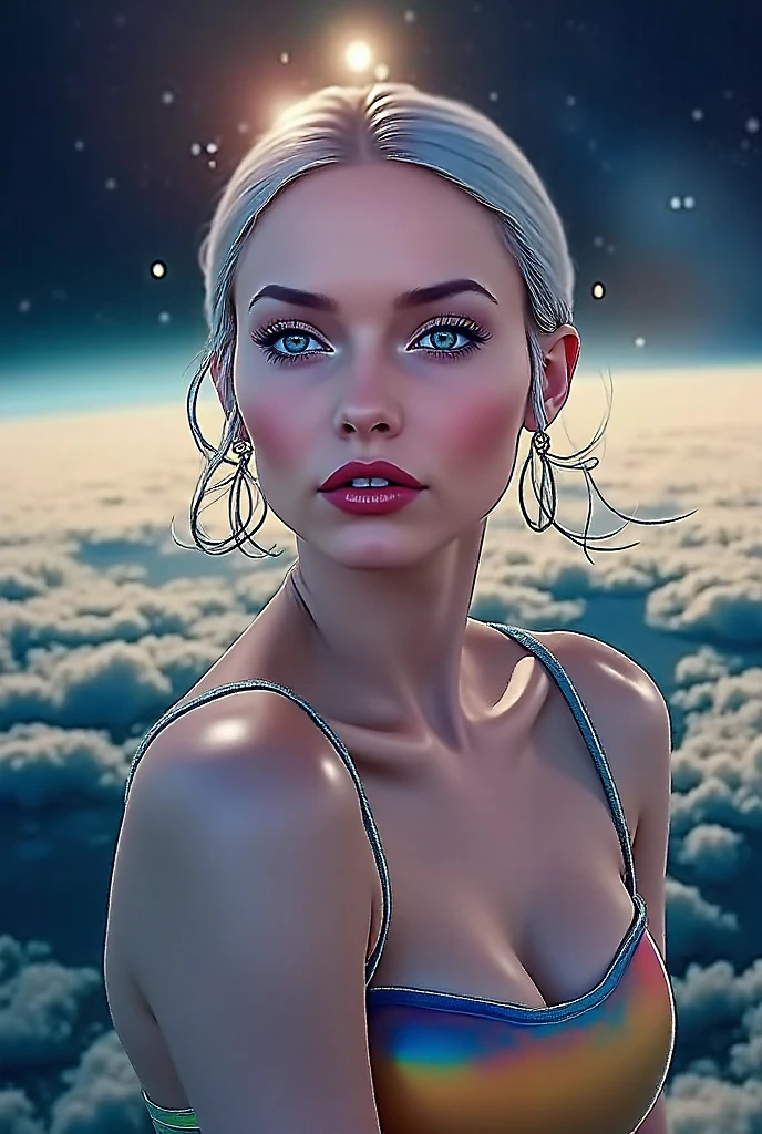 (1girl:1.3), Solo, (((Very detailed ????? body)))), ((Very detailed body parts)))), Beautiful detail eyes, Body parts__, Official art, Super detailed, beautiful and beautiful, beautiful, masterpiece, best quality, original, masterpiece, super fine photo, best quality, super high resolution, realistic realism, sunlight, full body portrait, amazing beauty, dynamic pose, delicate face, vibrant eyes, (from the front), She is fully ????? very detailed city roof background,no clothes wearing, rooftop, overlooking the city, detailed face, detailed complex busy background, messy, gorgeous, milky white, highly detailed skin, realistic skin details, visible pores, clear focus, volumetric fog, 8k uhd, DSLR, high quality, film grain, fair skin, photo realism, lomography, futuristic dystopian megalopolis, translucent