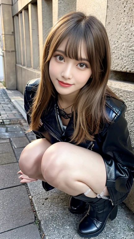 seed:4195271995,((Full Body Angle:1.１)),((Highest quality, 8K, masterpiece: 1.3)), concentrated: 1.2,Front hair:1.3, Cute girl 1,Nipples erect、 Perfect beauty: 1.4,Colorful ribbed knit half-zip T-shirt、Shorts,: 1.2,Randall Color、comics＆Text Graphics、Black,1.1, Highly detailed face and skin textures, Fine grain, double eyelid, whitening skin, ,Highest quality,Ultra-high resolution,you,1 girl,alone,_Shiny_skin,Iris,necklace,((brown_length_Wavy_hair)),(lips)),eyelash,Front hair,deal with,compensate,Shiny,pore,skin big breasts、smiling face、Front hair、Walking in the park、walk