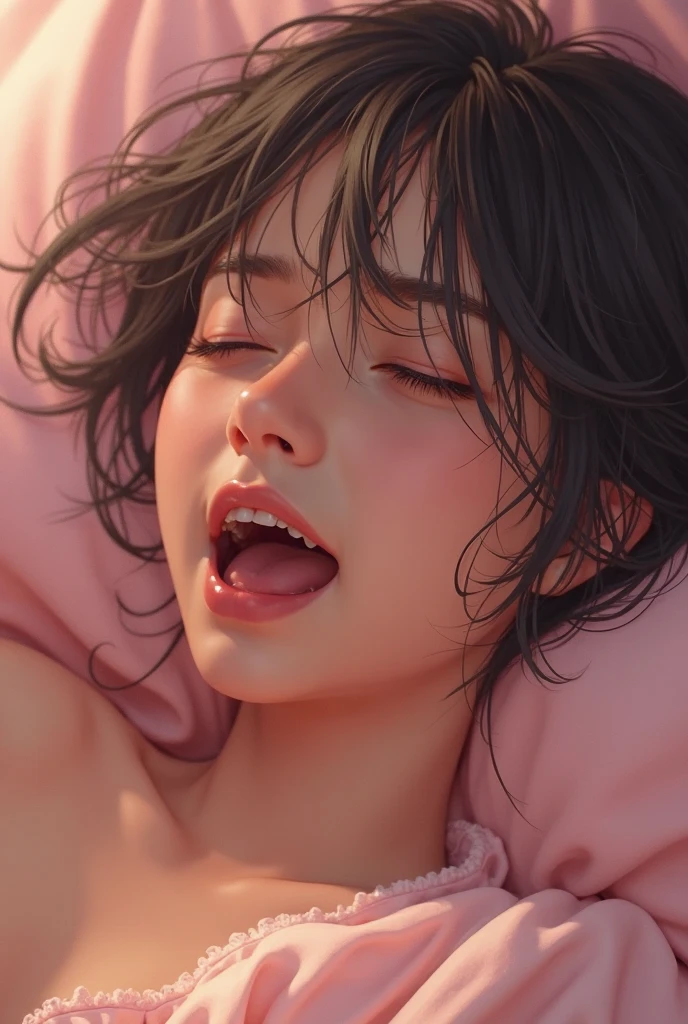 masterpiece, best quality,
extremely detailed CG, unity,
Ray tracing, Global Illumination, Subsurface Scatter, hdr, volumetric lighting, beautiful lighting,
highly detailed eyes,
1girl,
<lora:FefaAIart_Astra_v1:0.8>,
Astra, Astra from Valorant, short hair, black hair, dread hair, dark skin, black skin, brown eye,
solo,
award winning photo, extremely detailed, edgOrgasm, face focus, woman, (mouth open:1.2), (eyes closed:1.2) , edgOrgasm_face, orgasm face, moaning,
<lora:edgOrgasm:0.65>,
(naked:1.2), (nsfw:1.2),
(extremely close up face:1.3),
(cum:1.2), (cum on mouth:1.2), (saliva:1.2), (dripping saliva:1.2),