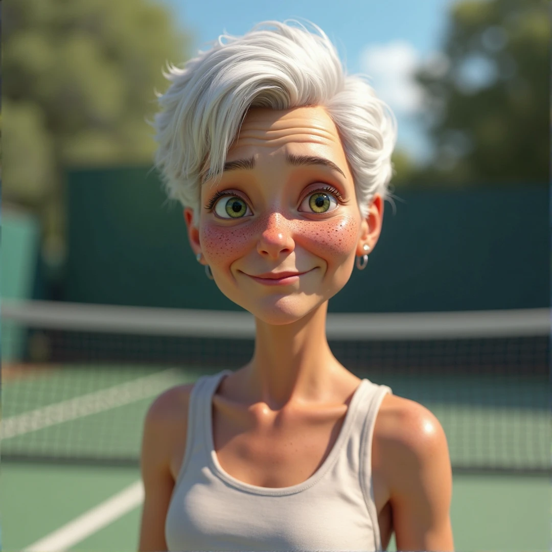 (pencil sketch, shaded, detailed, graphite, hand-drawn:1.15), headshot <lora:sd15_SavannahRaeDemers_v2:.9> SavannahRaeDemers, focus on smiling face, wearing a tennis dress <lora:tennis_dress-1.0:0.8> , her Navajo white color hair is styled as sleek ponytail,