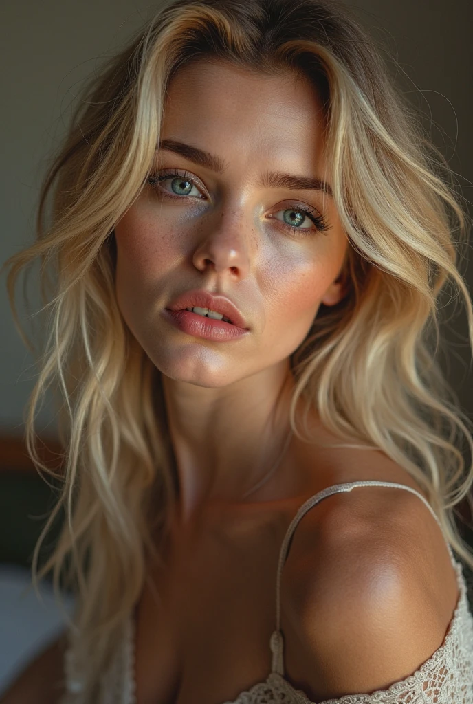 a beautiful girl with long blonde hair, detailed eyes, nose, and lips, completely naked, in doggy style position (best quality,4k,8k,highres,masterpiece:1.2),ultra-detailed,(realistic,photorealistic,photo-realistic:1.37),HDR,studio lighting,extremely detailed face and body,cinematic lighting,dramatic lighting,warm color tones,dramatic colors