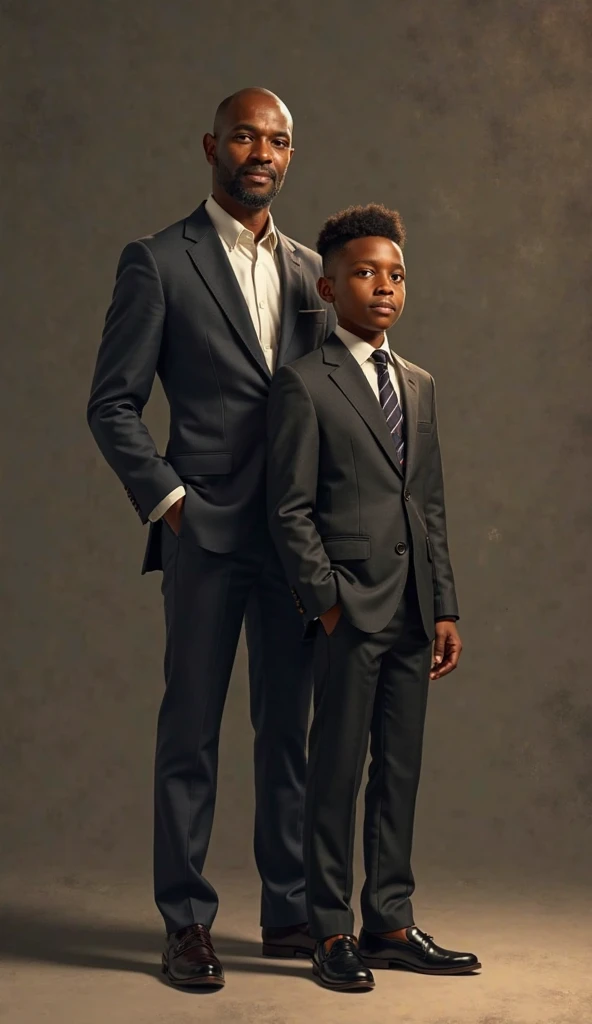 Small gray alien wearing a black business suit and black shoes, big head, big black eyes, very short, very skinny, as talk show host