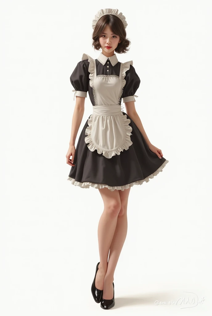 nobody, 1 girl, Maid Outfit,solo,Headless, no legs, no weapons, Simple background,light and shadow magic,realistic cloth texture