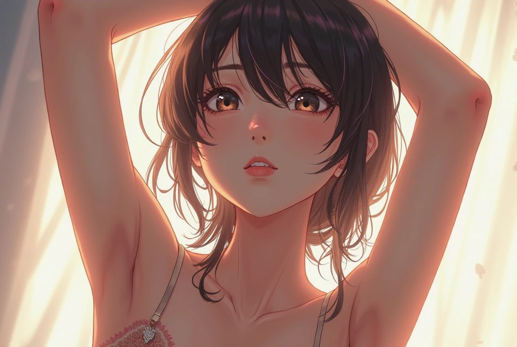 { 4k wallpaper : illustration : beautiful detailed eyes : extremely detailed face : perfect lighting : extremely detailed CG } { dim filter }{ horror gloomy atmosphere} { dark horror theme } { in a dark room } { possessed Hermione Granger: messy curly brown hair : lolicon : perfectly small shape breast : perfectly smooth fit body : cute face : nude : naked : looking at viewer : smug : devious perverted smile : sweating } { } { smooth : showing armpit }