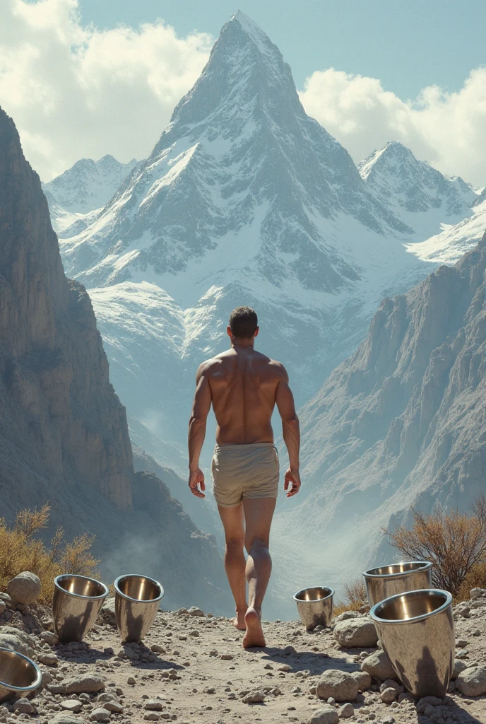 arafed man in white transparent wet underwear standing in front of volcanos, mount bromo and mount olympus, beefcake pose, he is wearing black leather shiny glossy boots, muscular! white, muscular men, inspired by Brothers Hildebrandt, super buff and cool, muscular man, inspired by the Brothers Hildebrandt, muscular male, very muscular male body, large muscles, sexy muscular body, muscular! fantasy, muscular!!, muscular male body