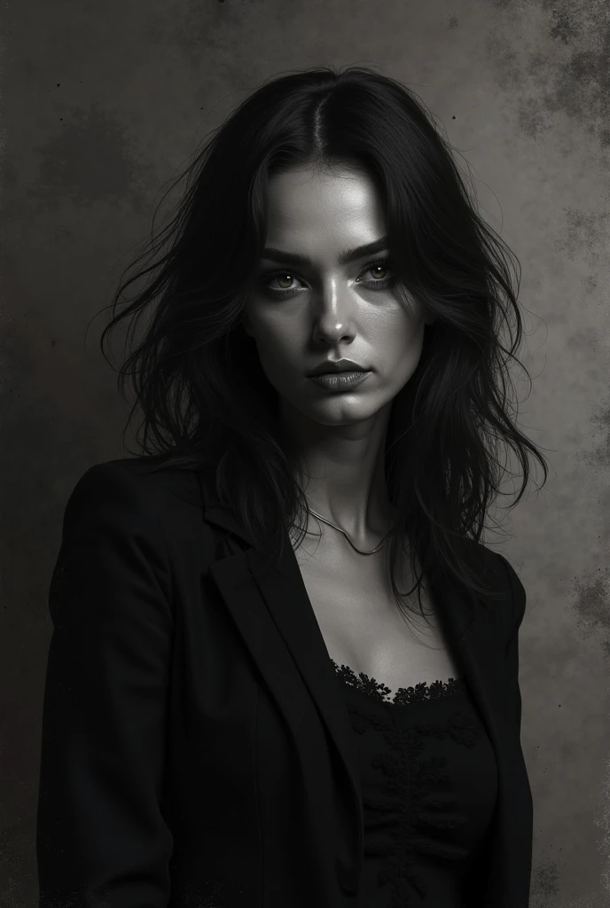 photographie d'a 20 yo woman, visage parfait, head of'artwork, Great, underwear, noir_Great, jacket, noir_culotte