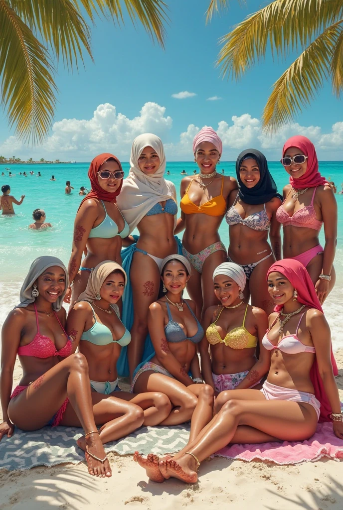 All women in the pictures, nude, D cup breast size