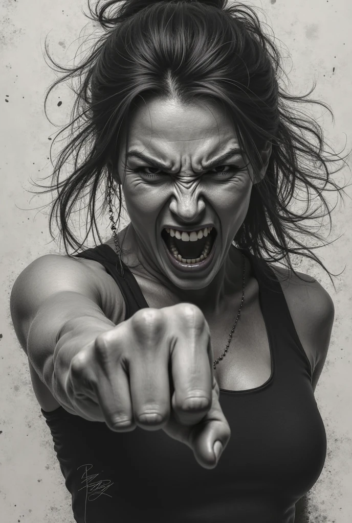 Create a book cover with the title: what to do when angry .
On the cover there is an angry woman with an angry expression but she is controlling herself so as not to be aggressive.. 
