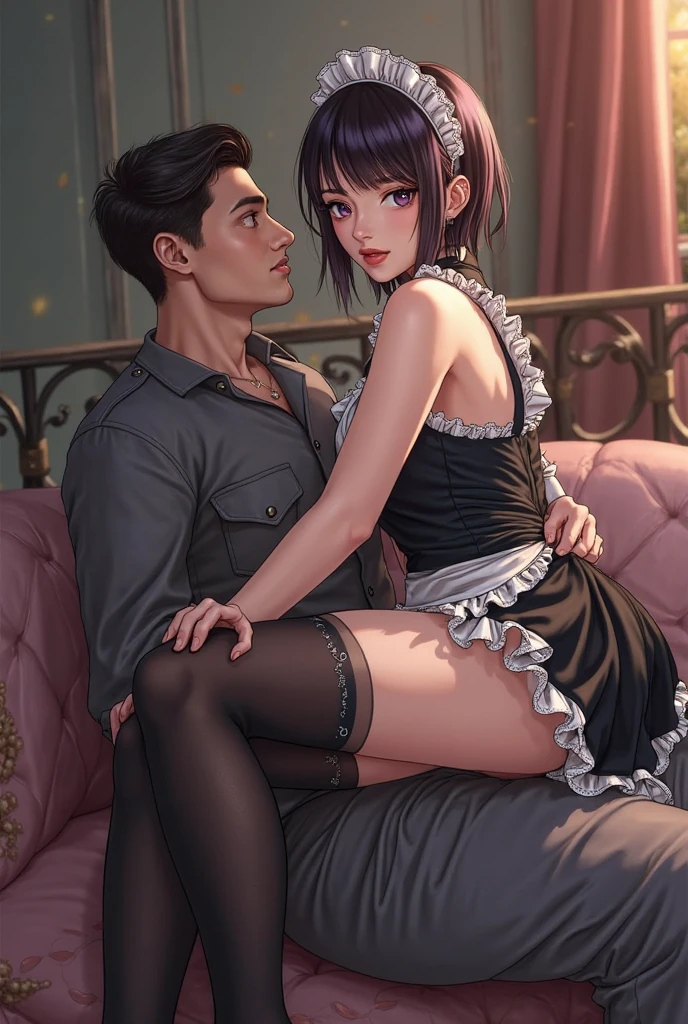 (masutepiece, Digital Art, Digital Illustration, 4K, 8K, Ultra-detailed, beautiful image, Sharp Image, Photorealistic, Raw photo, Perfect face, Perfect lines, Perfect eyes, Soft lighting) 1 woman, (Long Black Hair,straight haired,Bullish gaze,Beautie,Woman in suit、Solid makeup,23 y-o woman,small tits:1.3),Secretary, Two handsome men in suits, (ember,Men in suits,well-muscled,Firm shoulder width,Adult male,Boyish hairstyle,English gentlemanly style,Man in his 30s with a cool expression,28-year-old man with bright smile:1.2),light-filled kitchen、Kitchen Counter、water work、the kiss、kiss、a couple、couple kissing、Romance、ssex、have sex、Wet pubic area、insert 、Rape、Overflowing、Full body painting,(One Girl And One Man,Having sex:1.5),(ember,Adult male,Rubbing the girl's boobs:1.2),Cheek dyeing、gasping face、embarrassed、boredom、begging、Unhappy、Greedy expression,Wet pubic area、 xen、Open your crotch wide、Cowgirl、Fluttering chest、Wet shirt、sheer black lace underwear、
