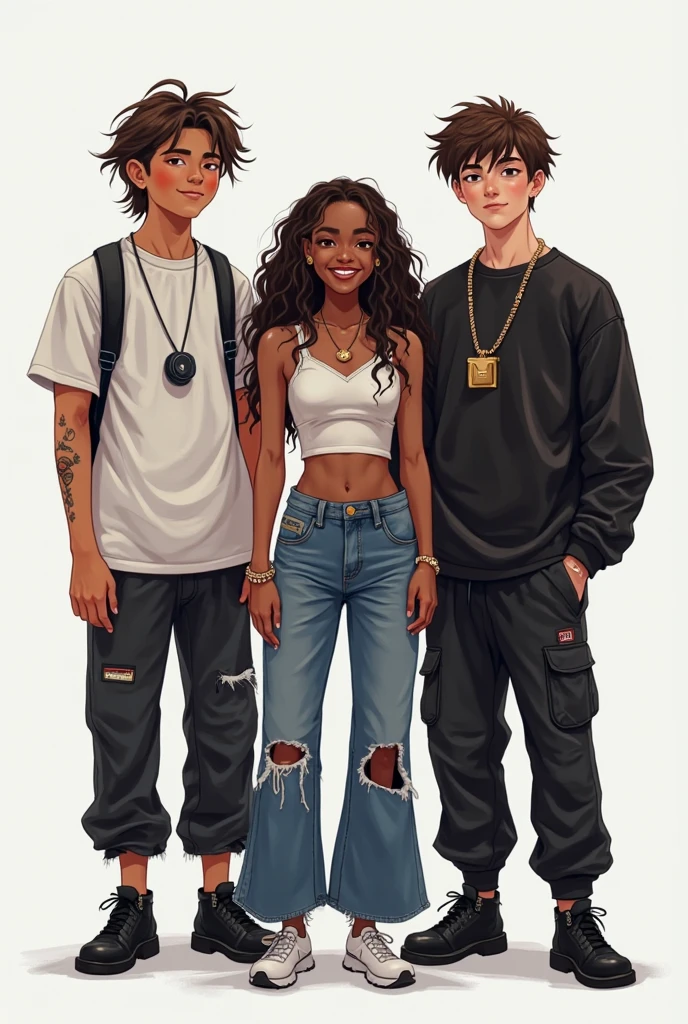 Disney Pixar character with a black girl with a beanie and black locs underneath black eyes with black glasses that’s strong and dresses lole a boy