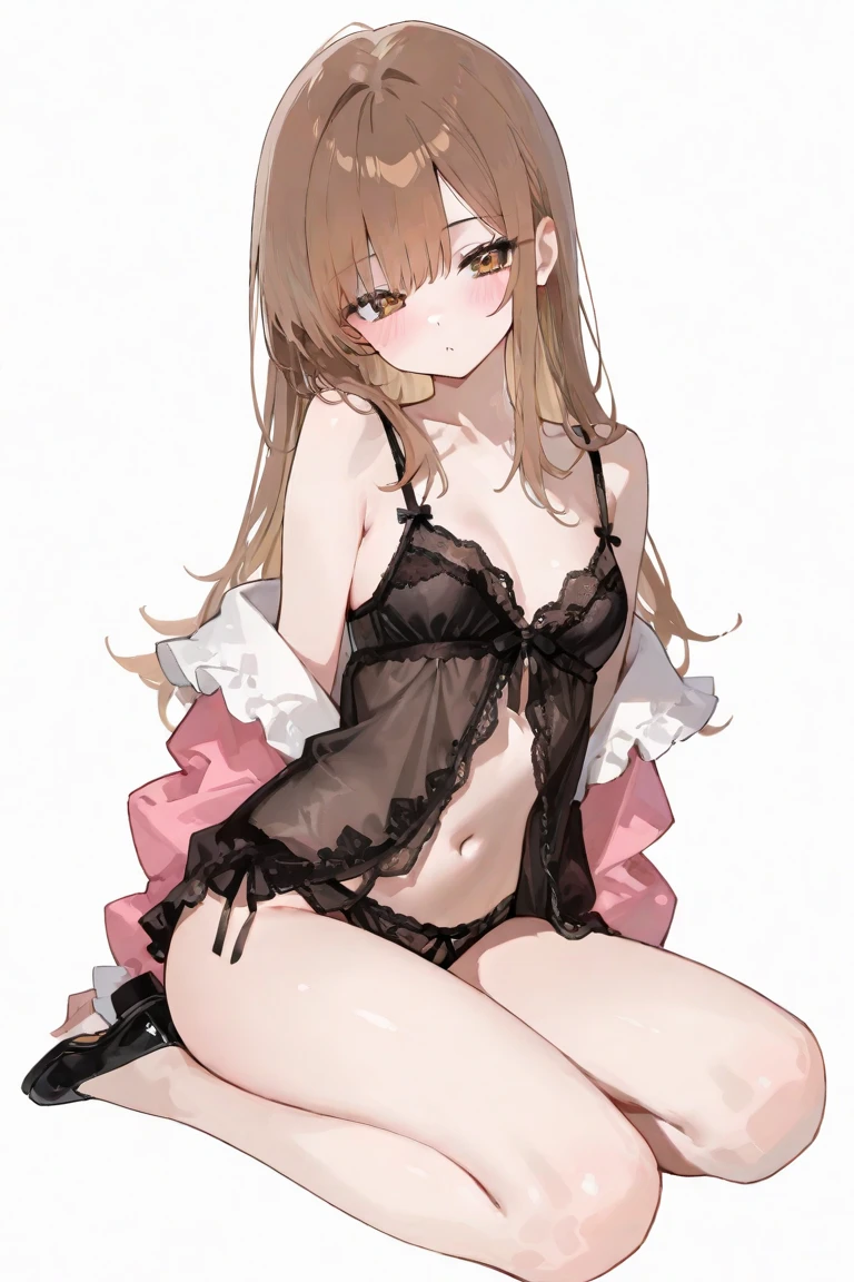 (in hotel, masterpiece, best quality:1.2), 1girl, ((holding baby, hold infant)), waving hair, (estrus, sweet temptation, lingerie), ((elbow gloves, pattern))