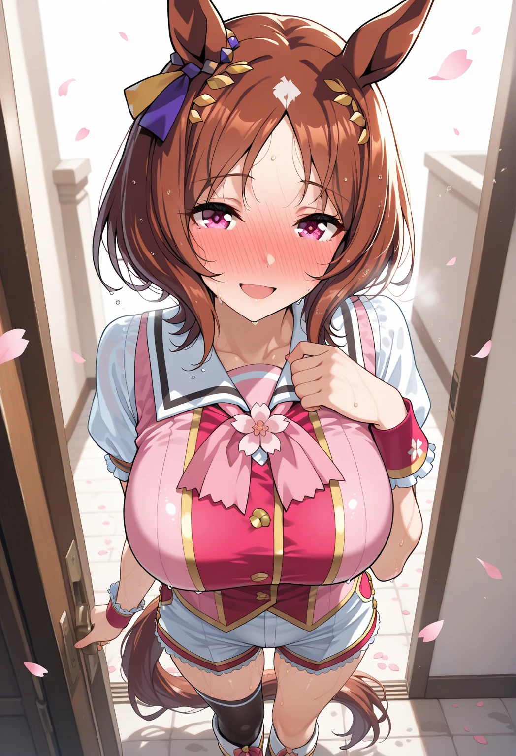 masutepiece,Best Quality,(Absurd realistic structure details),(High resolution complex and detailed text quality),(High-resolution microstructure、High poly 3 boobs boobs boobs boobs boobs boobs boobs D rendering correction),Methods of geometry,Careful explanatory anatomy,
BREAK,
1girl in, (Cute:1.5),(Chibi:0.5),(kawaii:2.0),(Lori:2.0),(7 girl),(Solo:1.65),BREAK, (flat chest:1.2,), Clear skin, Beautiful skin, Shy, One Beautiful Girl,(Hair Bow, reddish brown hair, Twin-tailed:1.2), (Brown eyes, long eyelashes, Double eyelids: 1.2), Shiny skin, gleaming skin,Clear skin, Beautiful skin,( A smile:1.5), Solo,gleaming skin, Clear skin, Beautiful skin(best quality face),(Top quality glowing eyes), BREAK (Pink Theme:1.4), (Vivid colors:1.3), (Playboy Bunny,:1.45), hugging a teddy bear, Sparkle effect, random colored petals, Many petals, Fluttering petals, prismatic effects,
BREAK,(morning), inside in room,Gothic bedroom, a canopy bed,huge window,naked girl poster,coke,on back, tusk, Open mouth, Looking away,depth of fields,
BREAK,wakame,wakame,wakame,(Cowboy Shot:1.4),
BREAK,(Blurry background:1.3),(absurderes, hight resolution, Super Detail Art),cel shading,Clear Color, Lonely optical effect, Beautiful pictures, Bright glow, mystic atmosphere,(Close-up of girl:1.1), Mystical light particle effect,manga influence, clean line drawings,