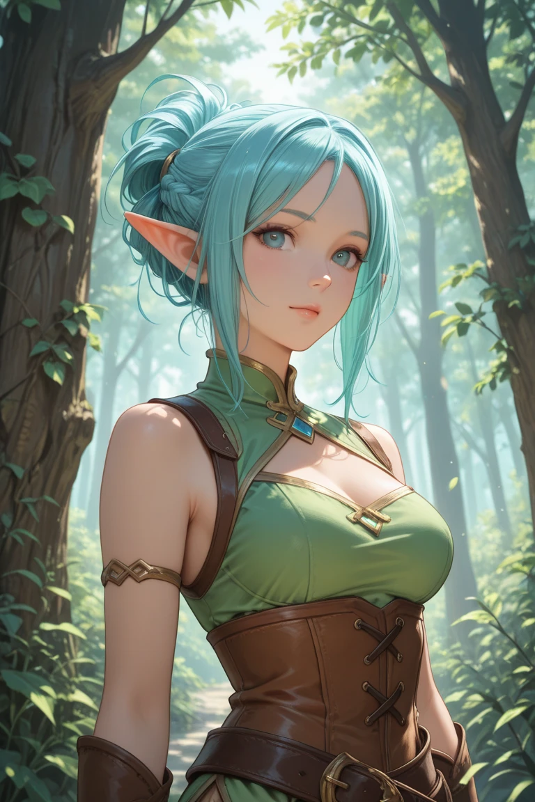 Cute loli elf,(((Small loli,tiny ,Small))),(((6 years))),((anime elf loli with extremely Cute and beautiful Green hair)), (((elf))), (((elf ears))),
(((flat chest))),((((Green hair:1.35,messy Green hair,braided hair, dreadlocks hair,hair over eyes,Colored inner hair,breathing through the ears)))),(((Green_eyes:1.3))),difficult eyes,beautiful detailed eyes,symmetrical eyes,big eyes:1.5,(((shiny skin:1.5,Bright skin: 1.5,tanned skin,shiny skin,very shiny skin,shiny body,пластиковая shiny skin,exaggerated shiny skin,illuminated skin))),(detailed body,(detailed face)),
Cute,promiscuous,Erotic,brave,(NFV),
(((vines on his body))),revealing clothes,show skin,(((Sexy Green fur coat, Green fur coat outfit, wearing a Green fur coat:1.3,Green winter coat))), ((Green mini-skirt,Green mini skirt with furry edge,Visible thong straps)),(White gloves,Green clothes,half naked,with Small Green clothing,((((clothing with fur edges)))),(((leaves and flowers on her clothes,leaves on her clothes, flowers on her clothes,leaves and flowers on her hair))),(((difficult outfit,difficult clothes,Embroidered outfit,ornate outfit))),
(dynamic pose:1.0),embarrassed,(centered,Scale to fit,Rule of thirds),
((snowy pine forest at night)),with dark storm clouds,winter,landscape:1.25,((snow forest background)),Christmas tree,
A high resolution,sharp focus,(ultra detailed,extremely detailed),(photorealistic work:1.37),(extremely detailed CG unity 8k wallpaper),(((bright colors,bright theme))),(difficult),(masterpiece),(Best quality),