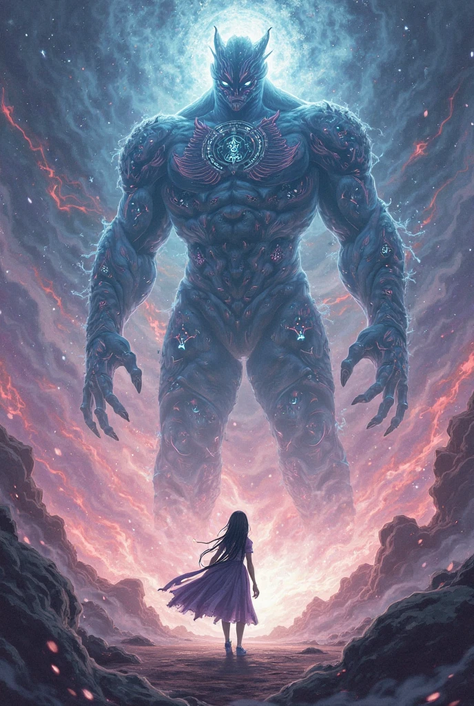anime Girl vs Huge monster 