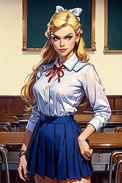 (masterpiece:1.2, highest quality), (realistic, photorealistic:1.4), beautiful illustrations, (natural side lighting, movie lighting), Depth of written boundary, 
looking at the viewer, Front view, 1 girl, sit down, high school girl, 20 years old, perfect face, Cute symmetrical face, shiny skin, open legs,
(bob hair:1.7,blonde), asymmetrical bangs, Big eyes, droopy eyes, long eyelashes chest), thin, 
beautiful hair, beautiful face, fine and beautiful eyes, beautiful clavicle, beautiful body, beautiful breasts, beautiful thighs, beautiful feet, beautiful fingers, 
((fine fabric texture, brown knit vest, short sleeve white collar shirt, navy pleated skirt, Navy bow tie)), 
(beautiful scenery), evening, (Inside the flower shop), Are standing, (smile, Upper grade, open your mouth),  (((skirt lift, no panties, genitals visible))), full body shot, dark blue socks, sexy face, inverted nipples,