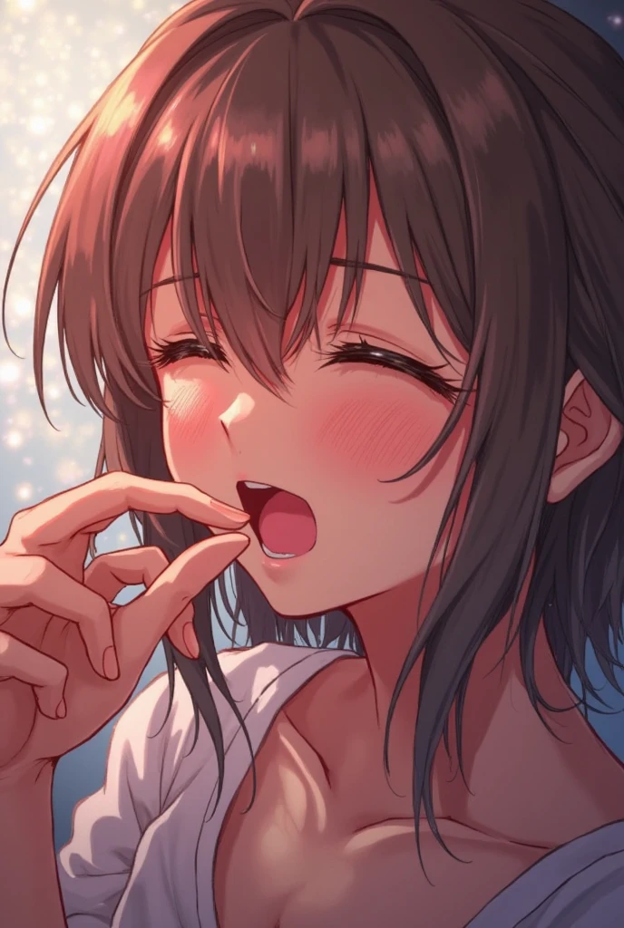 nsfw, (masterpiece), (photo realistic1.4), ultra high res, best quality, 8k BREAK solo, solo, 1girl, (idol master),(fumika sagisawa) ,(19years old, beautiful girl), (beautiful eyes),(((beautiful black hair))), (((long straight hair))), ((hair band)),(blunt bangs),one eye covered by bangs,((wearing glasses:1.3)),((a cardigan, and long skir))t, ((open clothes)),(wet hair), (wet skin), ((Sweat)), ((vapor)), (flat chest,midium breast),((reading a book:1.5)), (Front view),(((multiple boys:1.9, peeing on a girl,multiple penises:1.9, gangbang))),((ecstasy torogao, saliva trail, nose blush,one eye closed,out tongue)),cleavage of the breast,happy,((smile:1.9),((cum on body:1.9)),((cum on face:1.9)),((cum on hair:1.9)),((cum in mouths:1.1)),((sitting,cupping hands, open mouth, own hands together)),((one eye closed)),(((looking at viewer),(night time,library),
