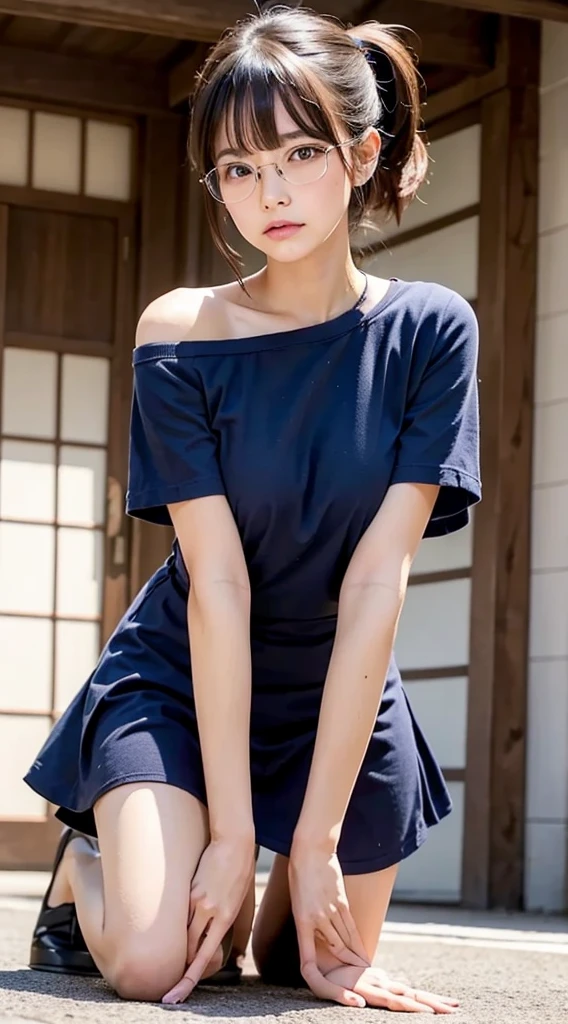 short hair, Short hair with bangs, Woman with pretty face,Cute little face, French Bob, White skin, Short brown hair and big eyes, Full body portrait shot 8k, Beautiful light、Big eyes, Beautiful woman, Young woman with bob cut, Full Shot,Best image quality,