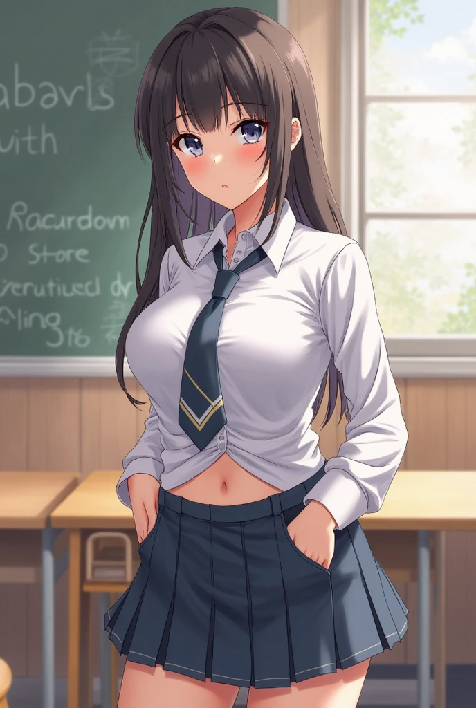masutepiece、masterpiece、top-quality、ultra-detailliert、hight resolution、hight resolution、8K Portrait、Unity 8k壁紙のhigh-detailCG、Unity 8k壁纸、Cute little:1.5、Lori:1.5、Highly detailed CG Unity 8k wallpaper、逼真、realperson、Cute little、 Portrait photos、shinny skin、high-detail、(sixteen years old:1.2)、(1人)、Beautiful clear eyes、Ultra-fine depiction、delicated face、Lovely lips、skinny body、Big breasts thin waist、Thin leg、(school classrooms:1.6)、 1girl in, Cute, Perfect face, Seriously, (blush:1.5), Big breasts,((School Uniforms:1.2)),(((Clothes lift:1.5))), (((Nipples))), Detailed description vagina,Show vagina,Spread legs,spreading pussy,((cum in vaginas:1.5))