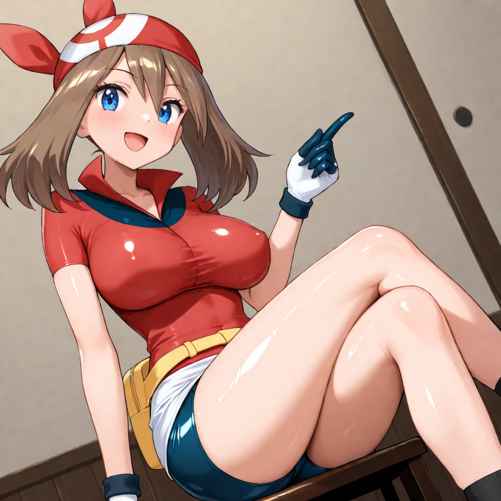 nsfw,Highest image quality、best quality,masterpiece, (shame play、exposed、blush:1.2)、(Completely naked)、crotch rope walking、big breasts、nipple、pussy, cowboy shot, Pokémon、(crowd, pee, embarrassed:1.2)