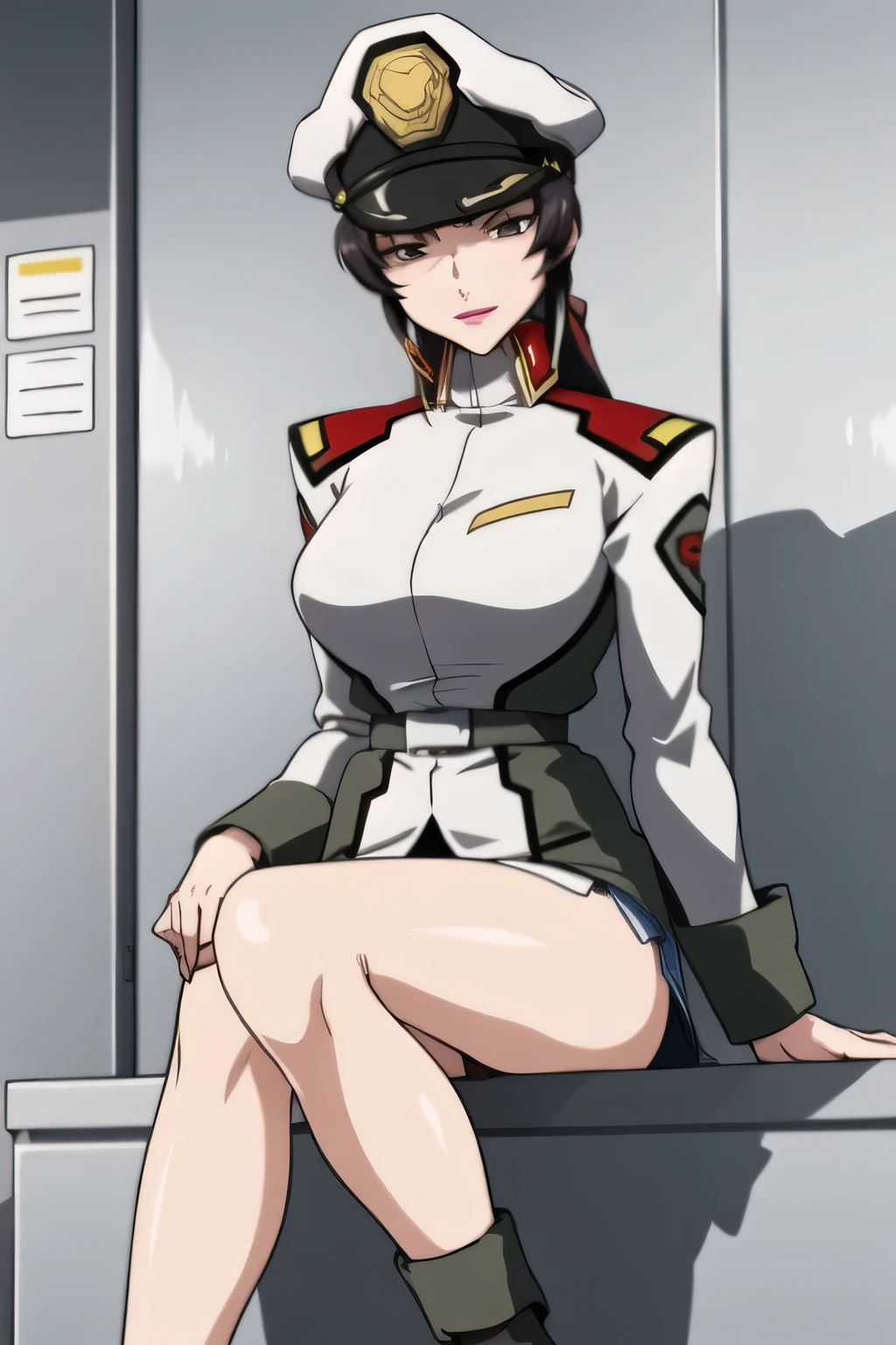 一people々stand,smile,I'm drawing the expression of。describe her expression more delicately,She's wearing a military cap, With legs ,It completely interferes with escape, black leather micro mini skirt , wearing miniskirt police uniform ,その仕事は1people々々々々々々々々々々々々That's enough,40歳大people々々々々々々々々々々々々々 sexy woman, police uniform, It describe her expression more delicately,足を広げて dark blue pantiesを見る,(draw a more delicate expression),( police uniform),( black leather miniskirt、it rubbed against her chest )( dark blue panties ),that job is great, I need it for work、 No need to cut his face,but、I was surprised, don't prepare her face for work that interferes with her escape ,Yellow Shirts, He's wearing a miniskirt, , I'm a woman close to 40 years old、I'm drawing , , Big Breasts, Thin Waist , , ,I'm a woman close to 40 years old、I'm drawing , people々々々々々々々々々々々々々々 It's an accurate depiction of hands and feet