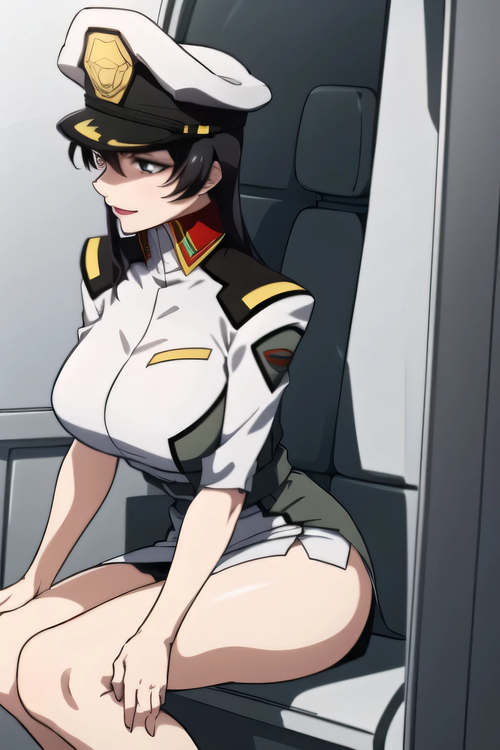 一people々stand,smile,I'm drawing the expression of。describe her expression more delicately,She's wearing a military cap, With legs ,It completely interferes with escape, black leather micro mini skirt , wearing miniskirt police uniform ,その仕事は1people々々々々々々々々々々々々That's enough,40歳大people々々々々々々々々々々々々々 sexy woman, police uniform, It describe her expression more delicately,足を広げて dark blue pantiesを見る,(draw a more delicate expression),( police uniform),( black leather miniskirt、it rubbed against her chest )( dark blue panties ),that job is great, I need it for work、 No need to cut his face,but、I was surprised, don't prepare her face for work that interferes with her escape ,Yellow Shirts, He's wearing a miniskirt, , I'm a woman close to 40 years old、I'm drawing , , Big Breasts, Thin Waist , , ,I'm a woman close to 40 years old、I'm drawing , people々々々々々々々々々々々々々々 It's an accurate depiction of hands and feet