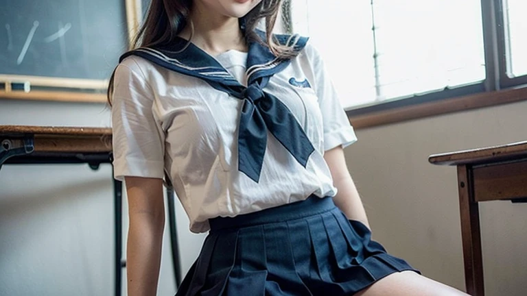 grab the hem(masterpiece,highest quality,ultra high resolution),japanese girl, ponytail:1.1,Twin tails are attractive:1.05,very beautiful girl),Naïve girl、(perfect limbs、perfect anatomy),(junior high school sailor suit:1.3) ,、 (strong wind, Blowing clothes and skirts:1.6),ponytail:1.3,twin tails,surprisingly cute 、Wearing Japanese school uniform、japanese school uniform、surreal 、dressed like a high school girl、surreal 、wearing a uniform、girl in uniform、wearing a uniform、 Temporarily stop、Sky seen from below、((Perfect Anatomy:1.2))、Camel Toe、((Lower body naked:1.2))、Camel Toe 、Full body Esbian、nice skin、glowing skin、nice thighs、Shining thighs、shining legs、black high socks above the knee、Japanese high school 、beautiful skin、Moist eyes、brown shiny hair、Colors and landscapes of youth、feeling of love, embarrassing smile, go to school, morning, Sheer, Wet,(((lift up the skirt)))、camel toe、A very cute girl with a young face、(Perfect and beautiful pussy line of a young person :1.2)、thin body,thin legs,Standing and grabbing the hem of a navy blue pleated skirt,very small face,from below、(((a girl with a very young face :1.3)))