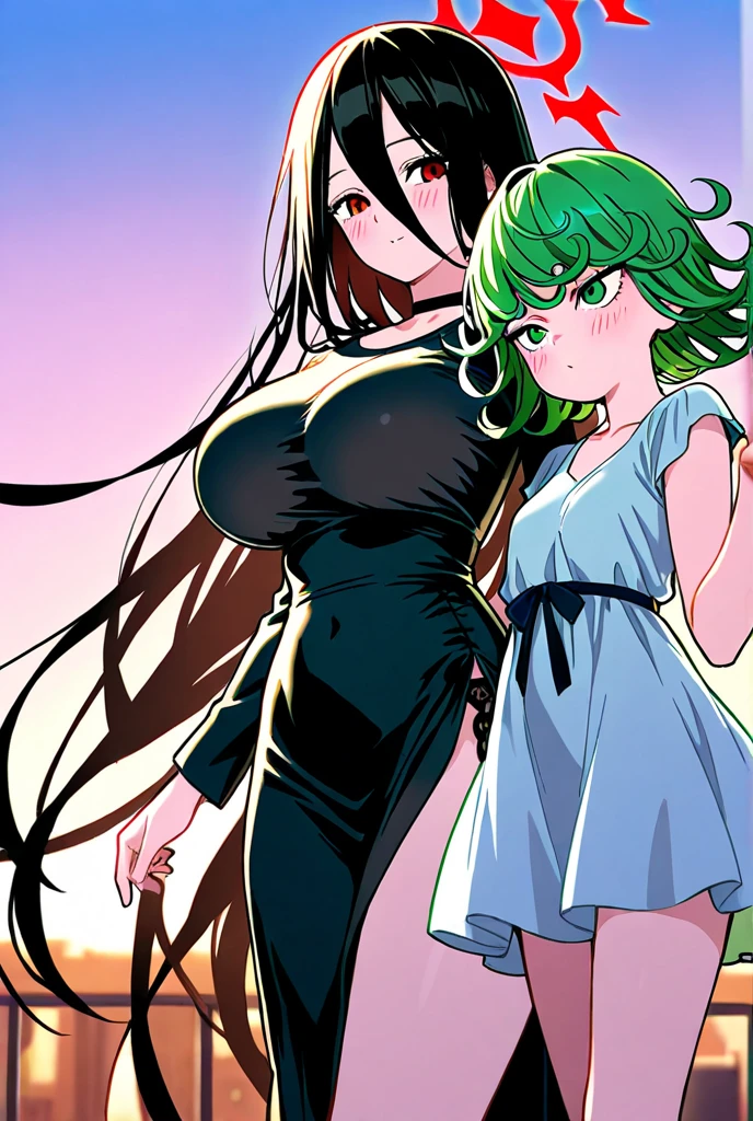 /(girl1),(anime),(White skin color),(Green eyes),(child),(12 years old),(long green hair),(With bust size 160cm)