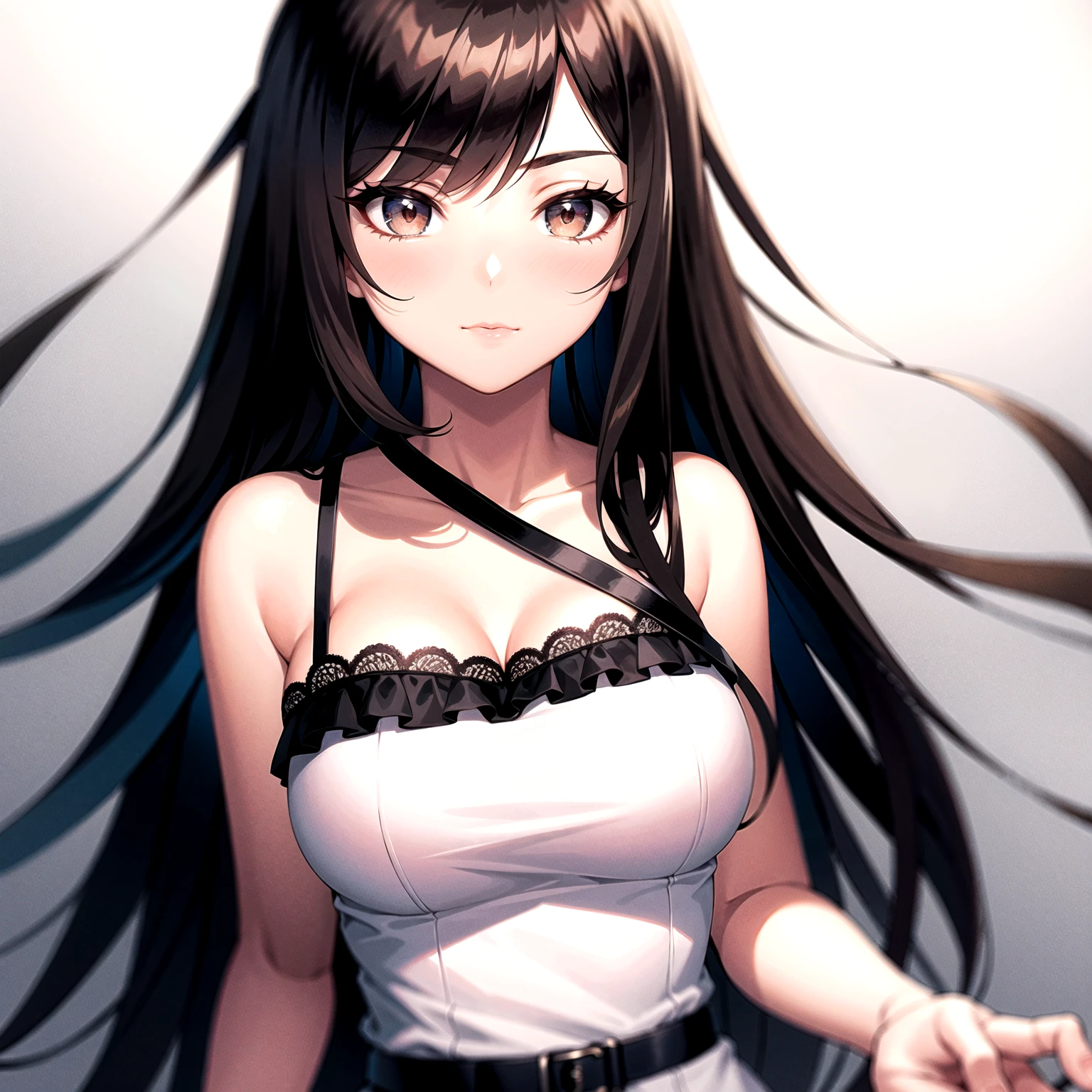 1girl in、Underwear、cute little、Upper body portrait、