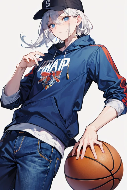A girl,short, wavy white hair,light skin color and athletic clothing similar to baseball clothing but without the cap,that he has bandages on his face. Green eyes and freckles with a serious or angry expression