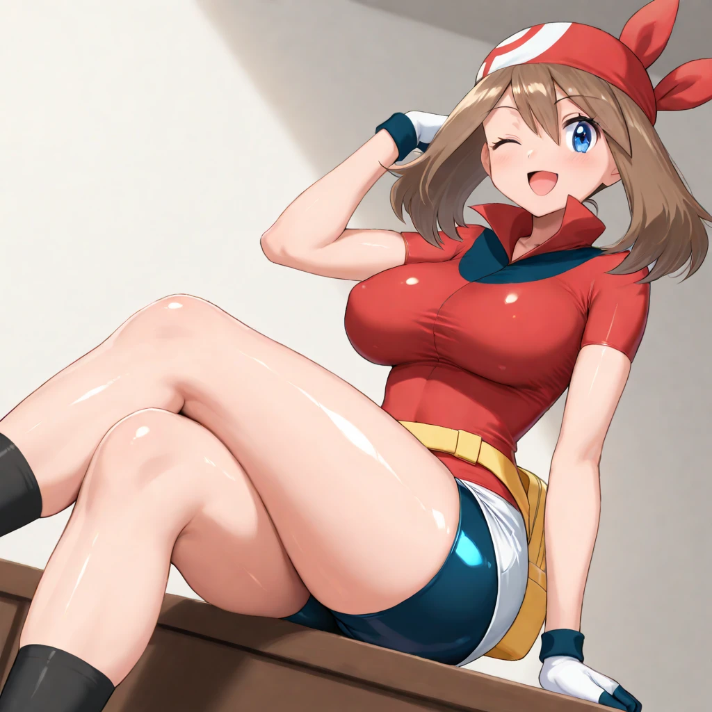 1girl, solo, Vicky Roubalheira, the Fairly OddParents, breasts, navel, thick thighs, animal ears, tie, hair, aisle bottom, very large breasts, bunny ears, eyes, hair, thin line panties, mouth open, black tie, underwear, jogger bottom, ultra thick thighs, looking at viewer, zipper, smile, thighs, blush, crop_top, black_panties, heart, thick thighs, zipper_pull_tab, fake_animal_ears, long sleeves, cleavage, legs high
