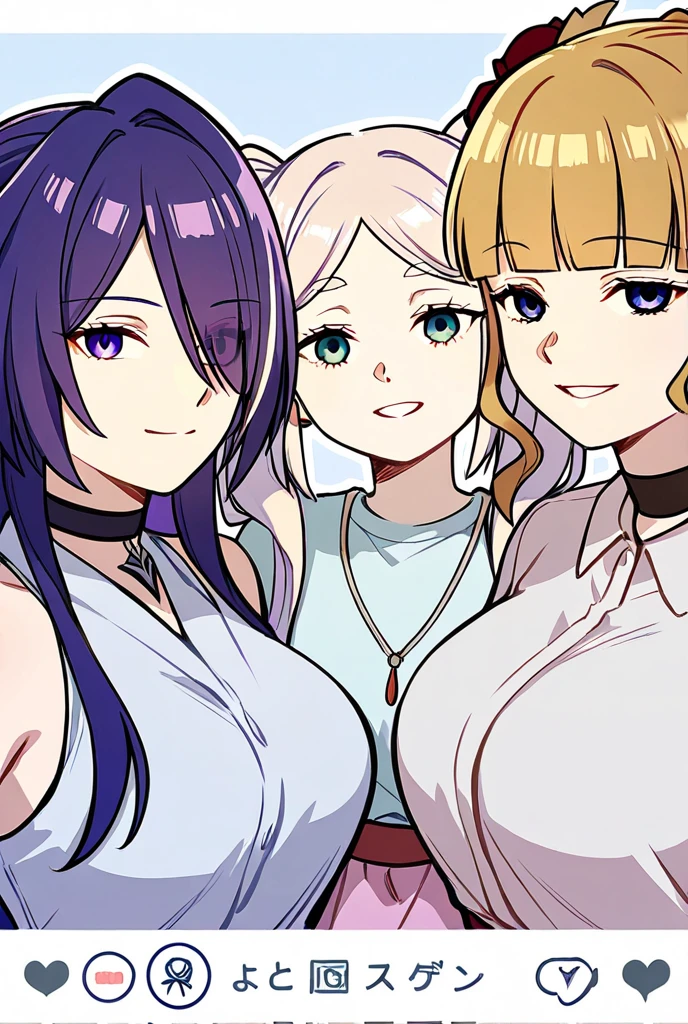 Three Women、Various hairstyles