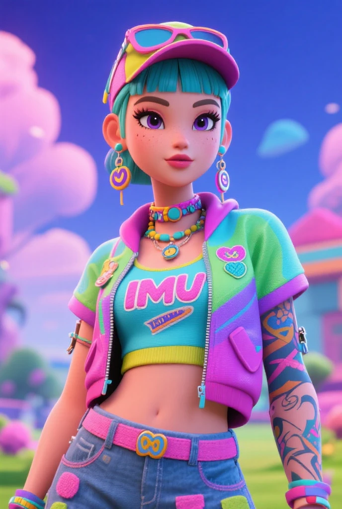 Create eye-catching style featuring attractive women such as: "Luis-Griffin' from 'Family Guy' and "Marge-Simpson" from 'The Simpsons' inspired drawn in the style of "Life-is-Strange" video game characters as well as "Fortnite" video game characters; with her sarcastically attractive facial expression while twerking in the foreground. Dressed in a pastel colored lingerie fashion of neon effects, they should have a attractive bodies with a nice rounded bodies, isometric pixel art, 64x64, digital art. Use the colors of: Black, white, pastel pink, neon green, purple, yellow, and cerulean blue fantasy background. Make the characters styles of hand-painted textures to give its graphics a canvas-like feel.