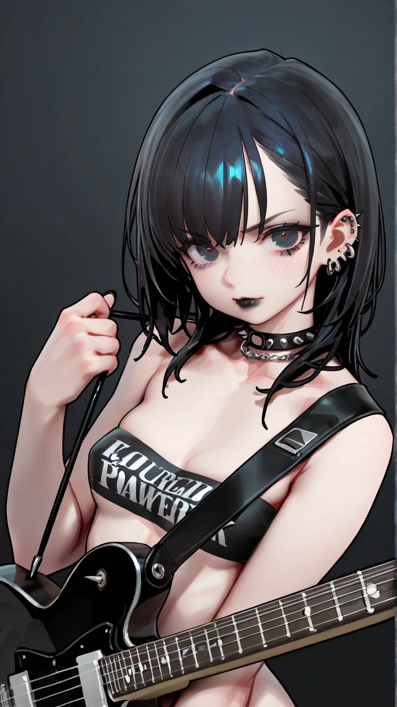POV,Being held around the waist,wall bang,(high quality,ultra-detailed,realistic:1.37),1girl ,linked piercing,Linked piercing close-up from the side ,(Don't look at the camera:2.0),,expressionless,earrings,earrings,((Hold your shoulders tightly with both hands)),(Incredible breasts:1.2),Mini narrow bandeau,nipple bulge,(Southern Hemisphere:1.8),goth neck ring,bare shoulders,Naked trench,clavicle,
